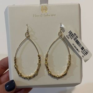 House of Harlow Gold Dangle Earrings